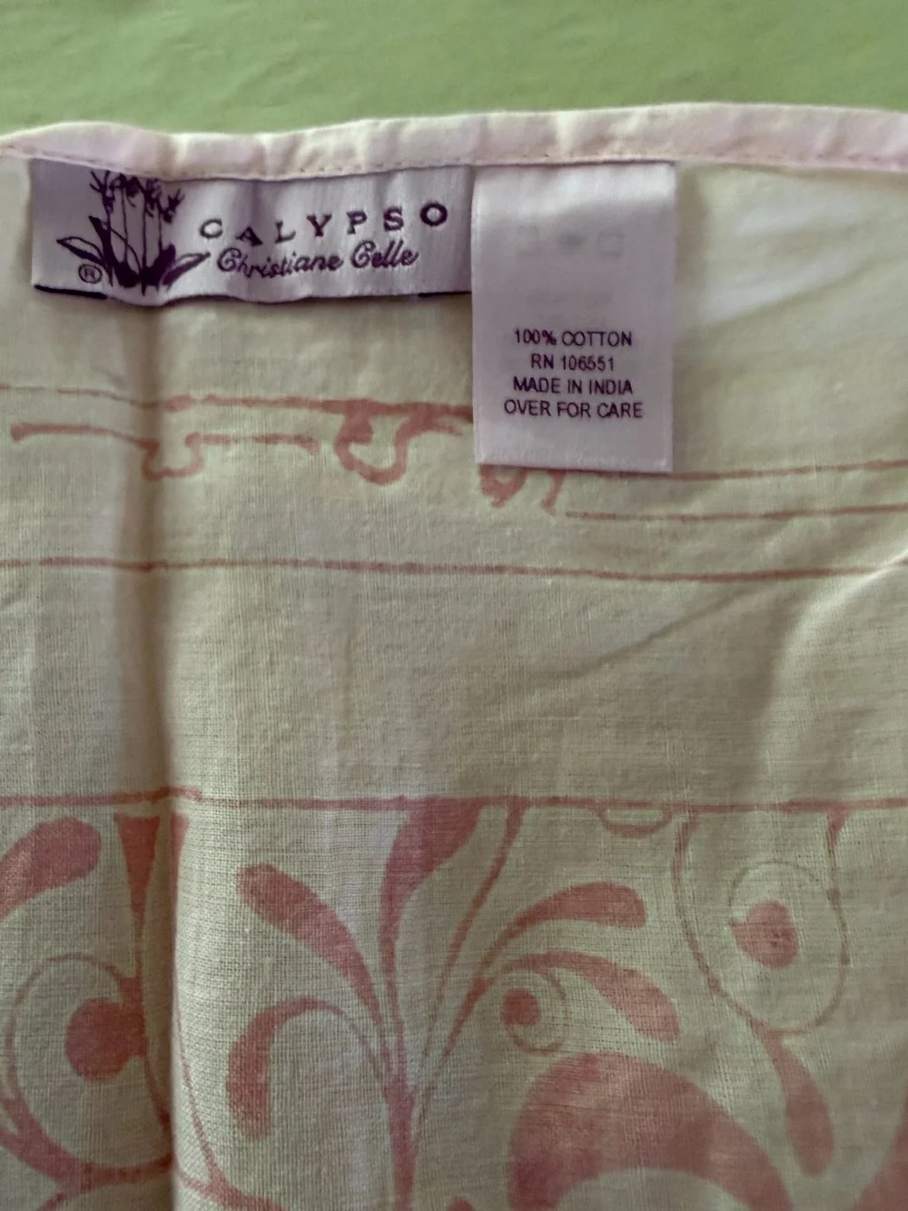 Vintage Calypso St. Barth Pareo Wrap Sarong in Pink - Pristine!